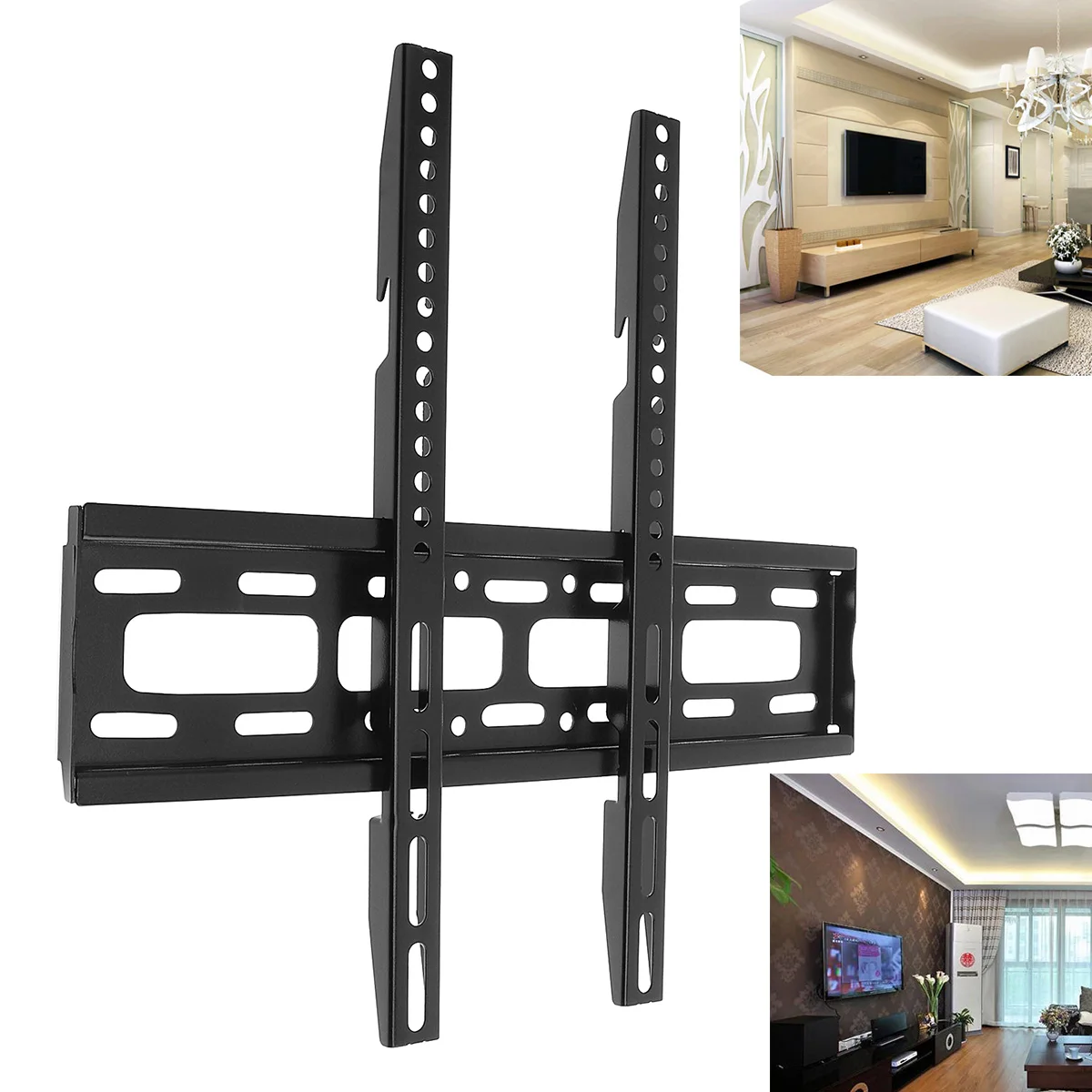 Universal 50KG TV Wall Mount Bracket Fixed Flat Panel TV Frame Full Motion Wall Mounting for 26-65 Inch LCD LED Monitor Panel