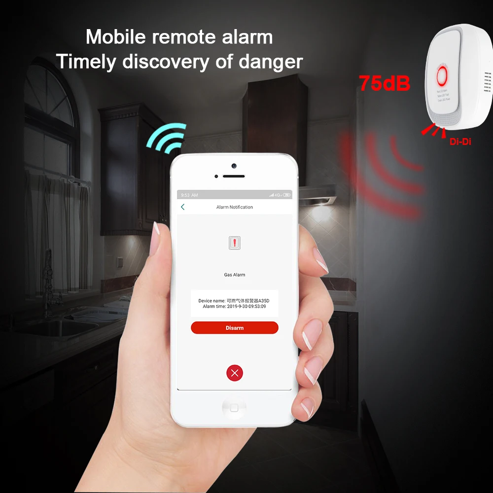 HEIMAN Zigbee combustible gas leak detector fire Security alarm system safety smart home Leakage lpg sensor HA1.2