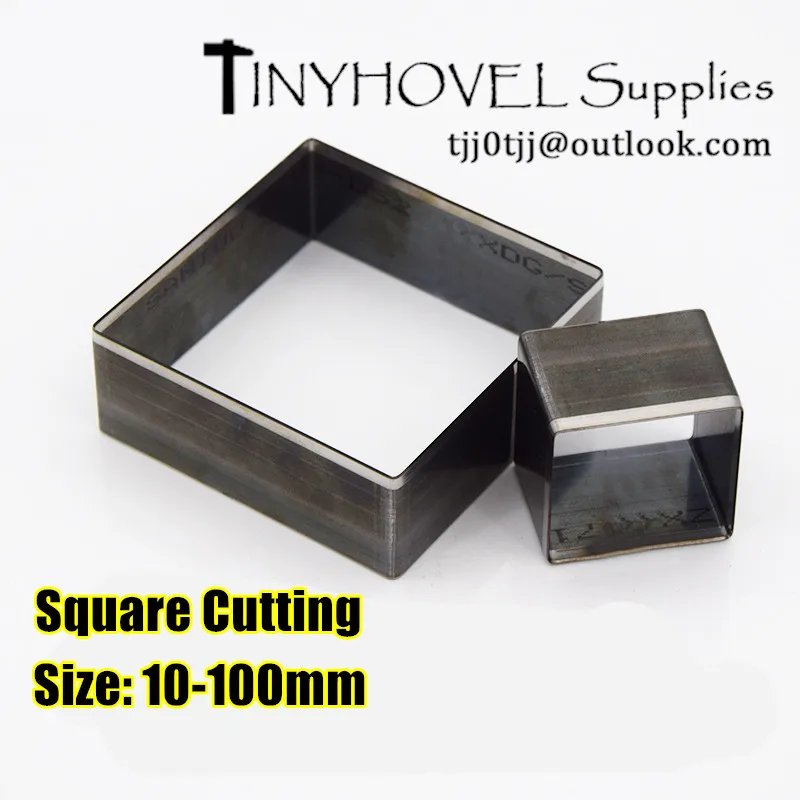 Steel Rule Die Cut Square Cutting Mold for Leather, Square Punch Cutter for Leather Crafts, 2mm-50mm, BM005