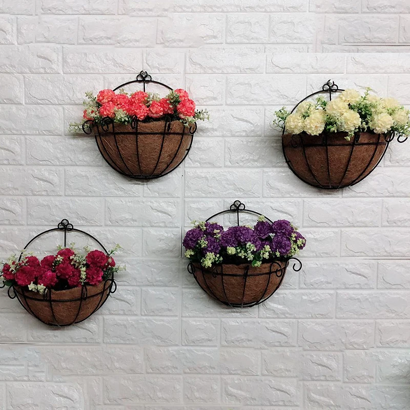 Plant hanging flower decoration indoor wall hanging flower plastic rattan living room home decoration imitation true and false