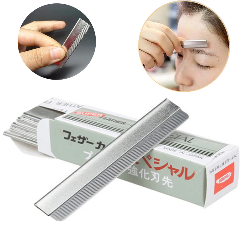 10Pcs/Set Microblading Eyebrow Trimmer Blade Facial Shaving Blade Hair Removers Shaper Razor Tool for Professional Make Up Knife