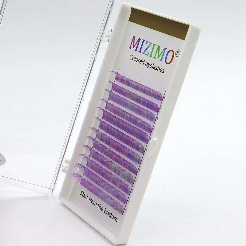 MIZIMO New Color Grafting Eyelash 8-13mm Mixed Multi-color Mixed Makeup Eyelash Extension Tool