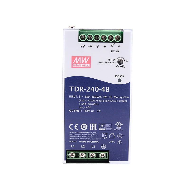 

Switching power supply TDR-240-48 240W | 48V | 340-550VAC/480-780VDC