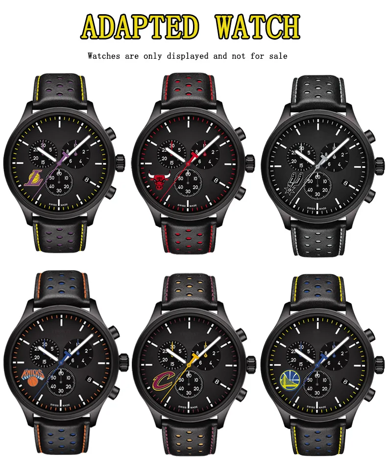 The first layer cowhide watch strap is suitable for 1853 Tissot T116.617.36.051 NBA co-branded watch male bracelet accessories