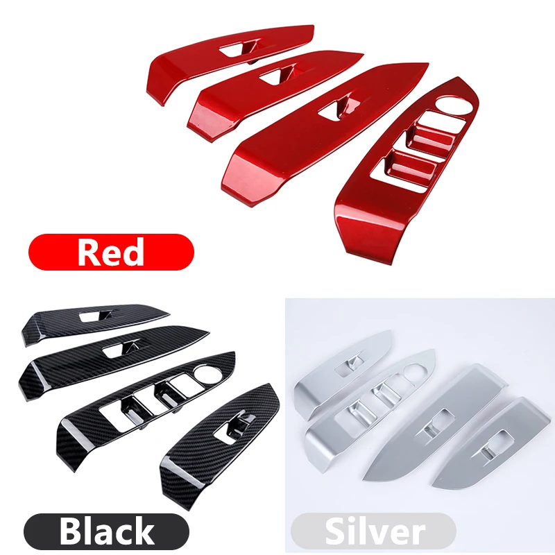 Car Interior Door Armrest Panel Window Switch Lift Buttons Covers Trims For Mazda CX3 CX-3 2015 2016 2017 2018 2019 Accessories