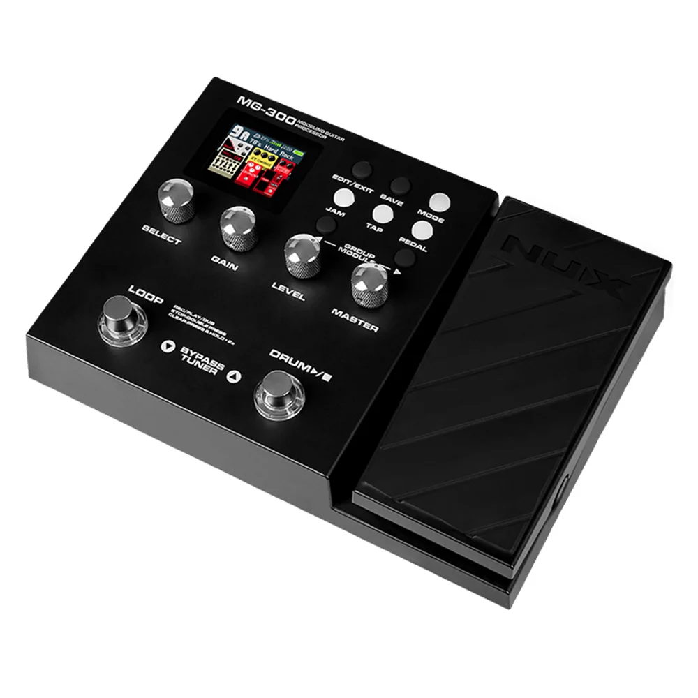 NUX MG-300 modellazione processore per chitarra multieffetto pedale Amp 56 Drum Beats 60s 24-bit Loop registrazione metronomo per effetto chitarra