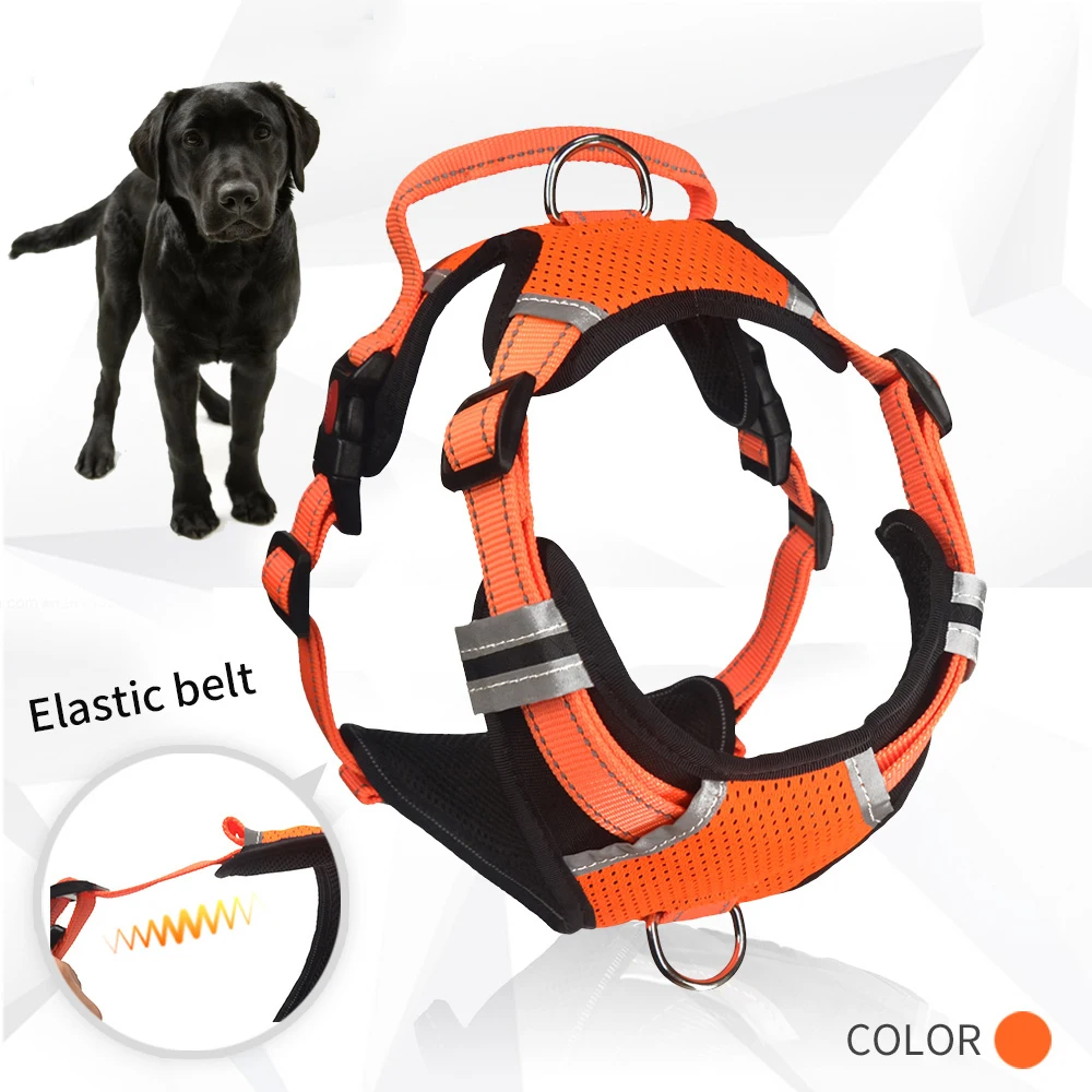 Pet accessories no pull dog harness k9 nylon 3m reflective vest breathable large small dog leash led collar Labrador pitbull pug