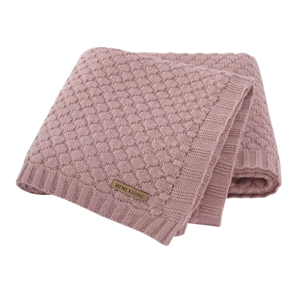 Coperte per bambini 100*80cm lavorato a maglia neonato ragazzi ragazze Swaddle Wrap coperta neonato bambini passeggino biancheria da letto cestino trapunta accessorio per bambini