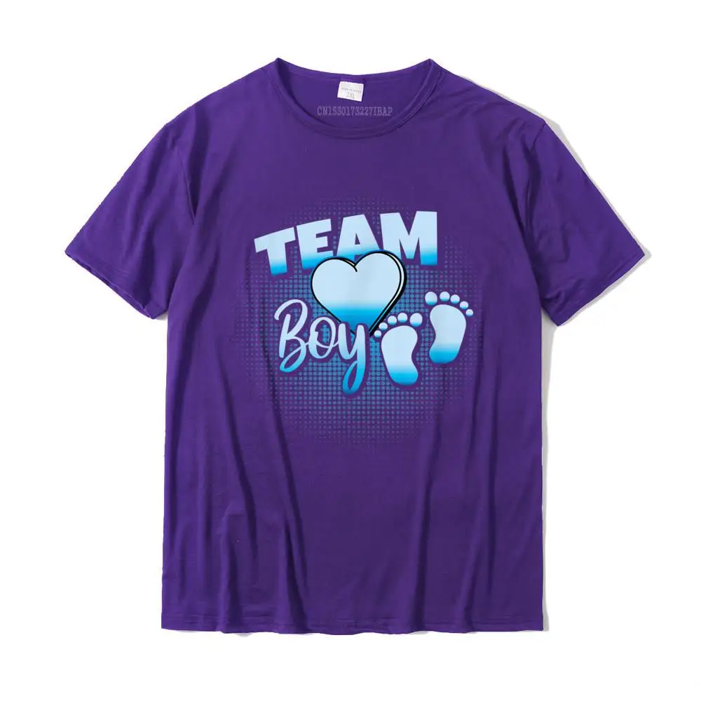 Team Boy Gender Reveal Shirt Boys Support Gender Gift T-Shirt Hip Hop Casual Tees Cotton T Shirts For Men Design