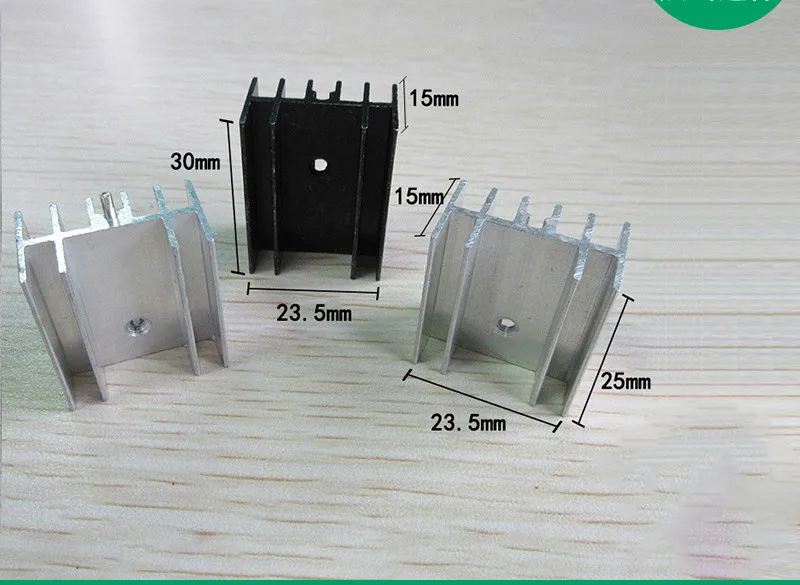 Aluminum Heat Sink 15.5*23.5*19/25/30/35mm White Needleless/single Needle/dual Needle Triode Heat Sink