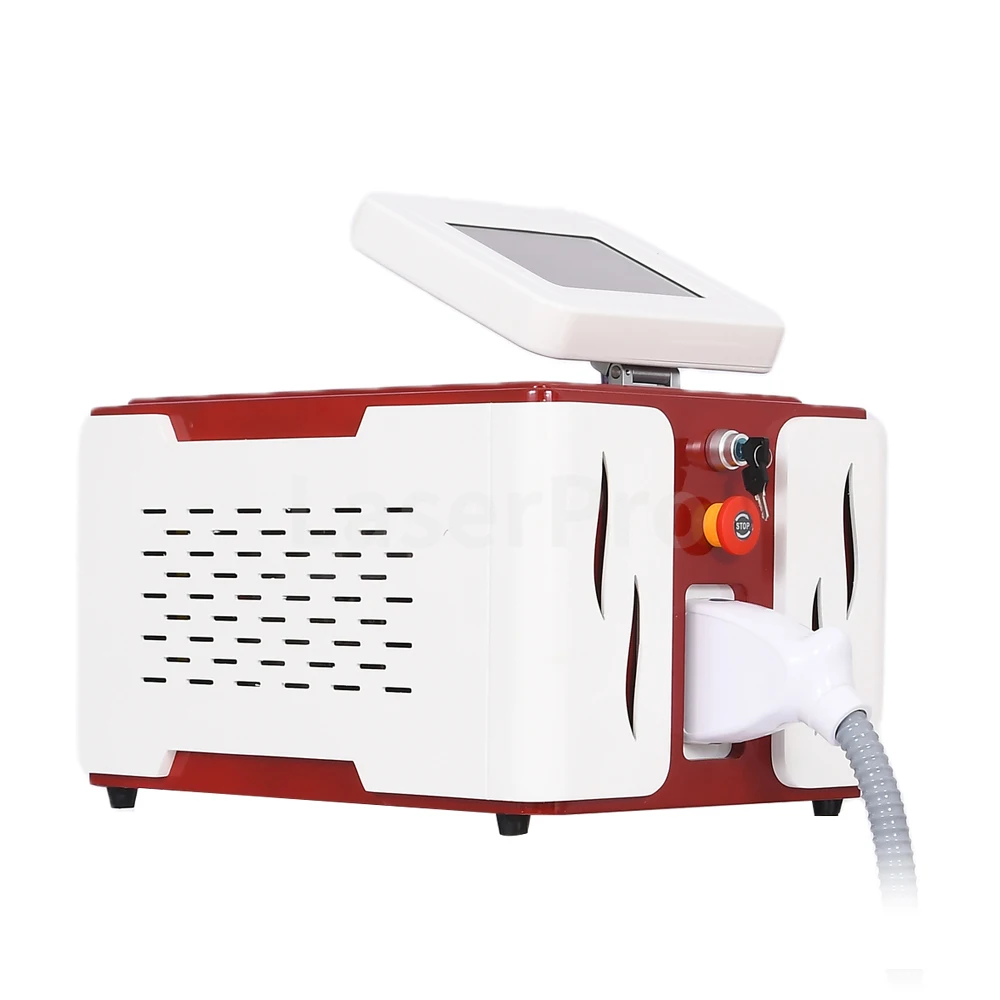 Permenent 808ไดโอดเลเซอร์สามความยาวคลื่น755nm 808nm 1064nm กำจัดขนไม่เจ็บปวด Fast แบบพกพาเครื่องสำหรับสปา