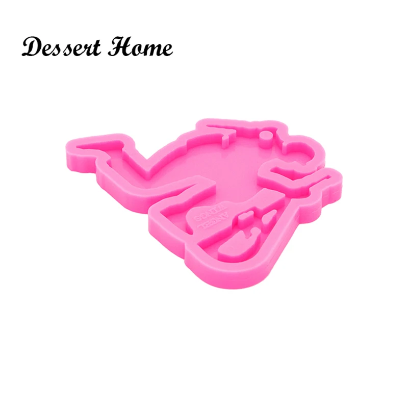 DY0153 UV Resin Silicone Fallen soldier Mold Epoxy Resin Molds For DIY Keychain Jewelry Making Tools Shining resin moldes