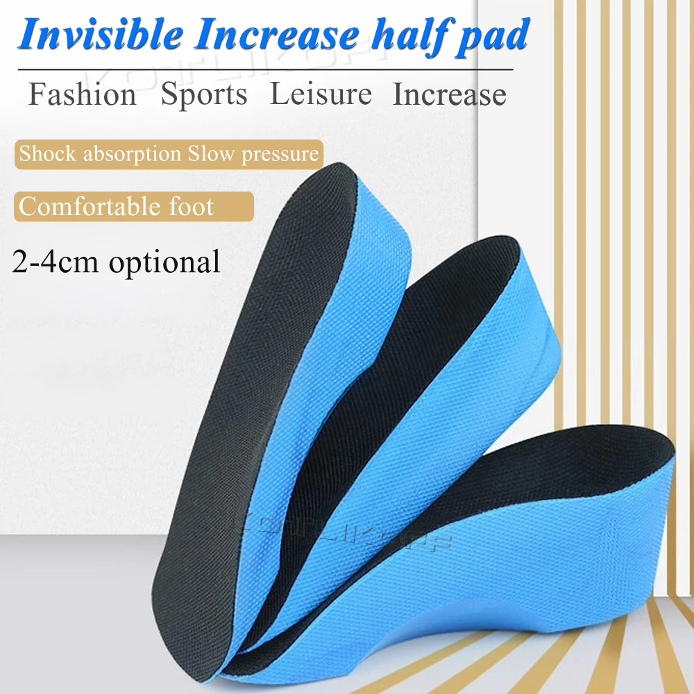 KOTLIKOFF Height Increase Insole 2/3/4cm Height Lift Shoe Heel Cushion Insert Taller Heel Pad Elevator insoles Foot Pads Unisex