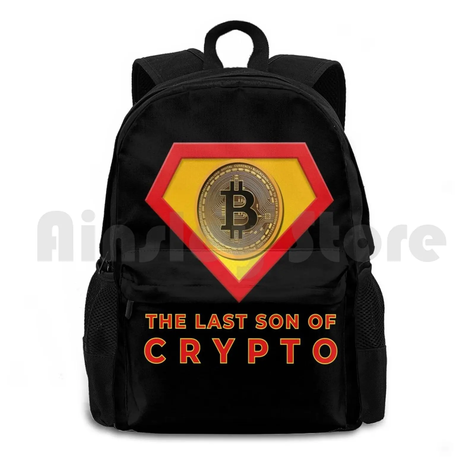 The Last Son Of Crypto Outdoor Hiking Backpack Riding Climbing Sports Bag Bitcoin Crypto Crypto Currency Superhero Hodl Ethereum