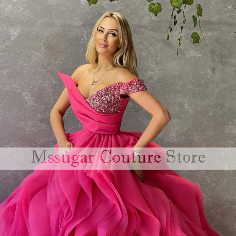 2021 Amazing Prom Dresses Off Shoulder Beading Pleating Evening Dress Robe De bal De forme sirène