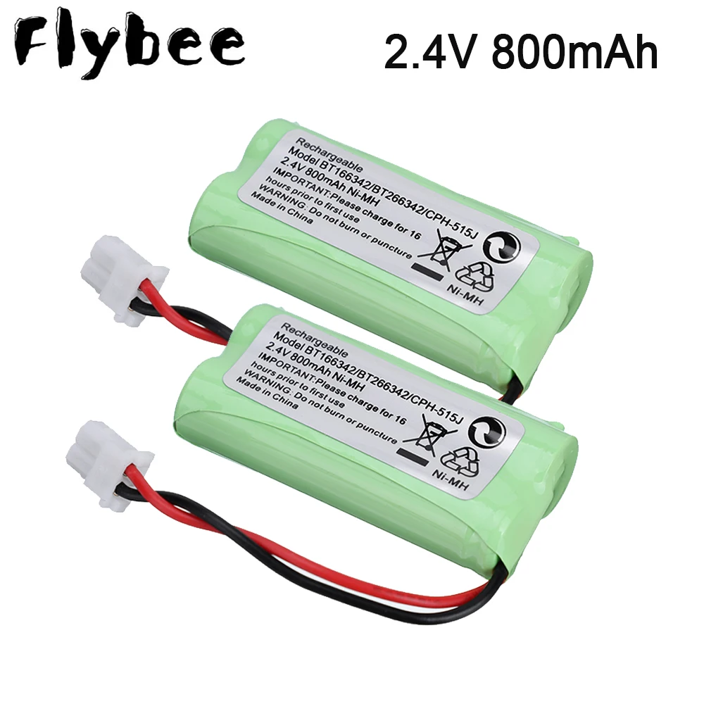 BT183342 BT283342 Cordless Phone Battery 2.4V 800mah for AT&T VTech BT166342 BT266342 BT162342 BT262342 CS6609 CS6509 LS6325