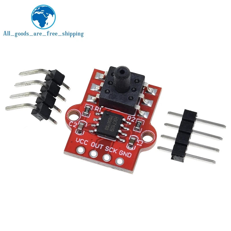 TZT DC 3.3V 5V 0-40KPa Pressure Sensor Module Connect 2.5mm Soft Tube Digital Liquid Water Level Controller Board For Arduino