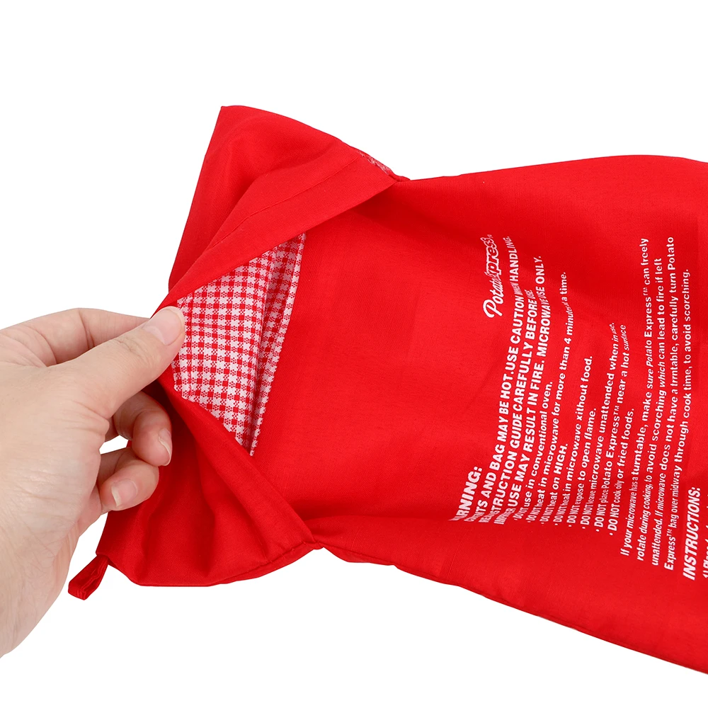 Microwave Baking Potatoes Bag Easy To Cook Steam Pocket Quick Fast Baked Potatoes Rice Pocket Washable Cooker Bag