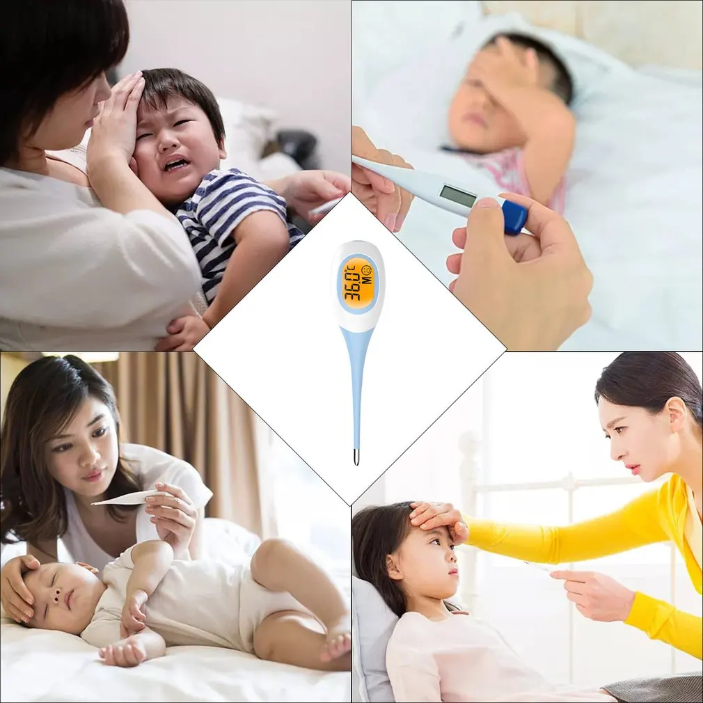 Electronic Thermometer 8 Seconds Fast Measurement For Adults Children Soft Head Oral Cavity Armpit ℉/℃ Thermometer