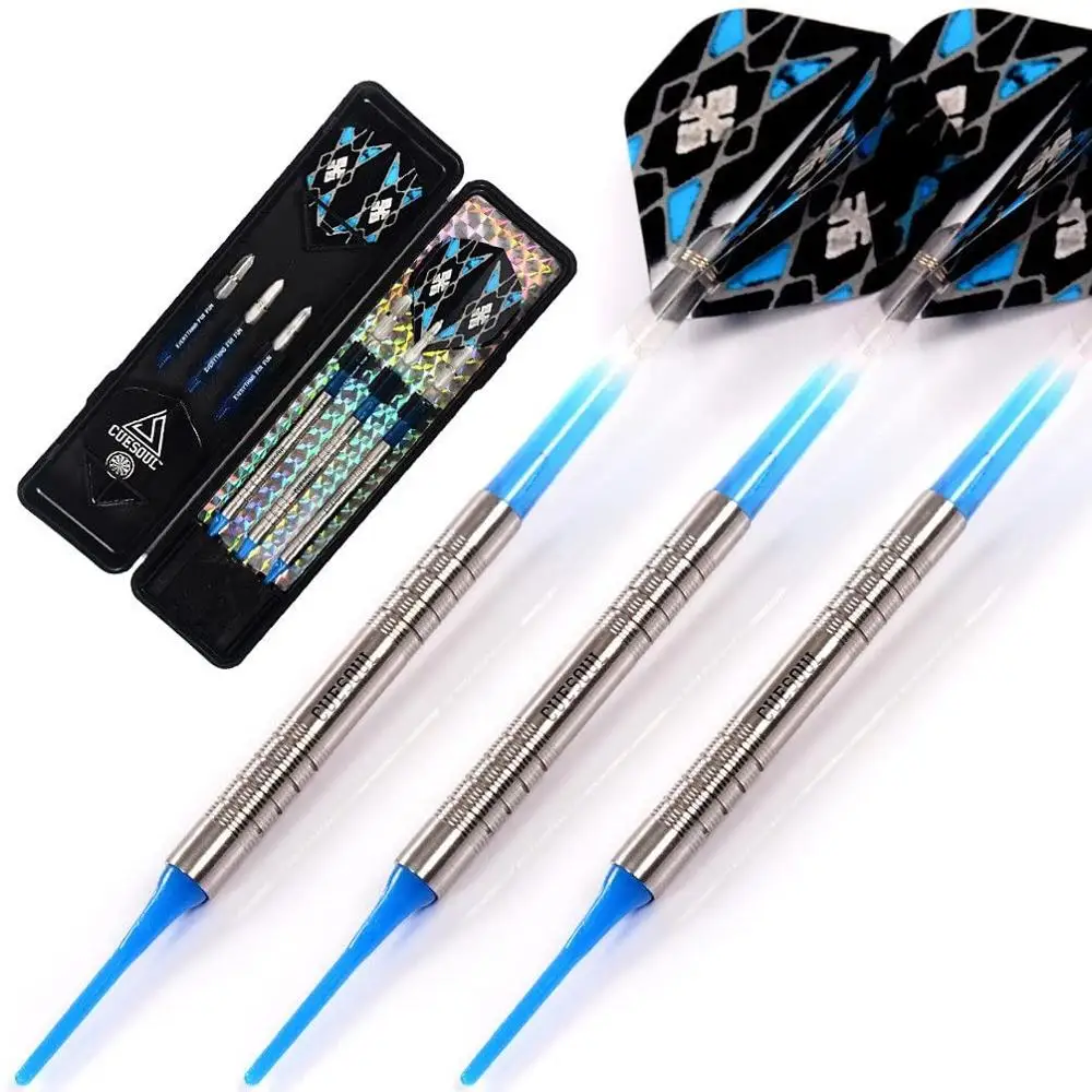 CUESOUL Soft Tip Darts Set Plastic Tip with Dart Case.16g Soft Tip Darts 18g Tungsten soft Tip Darts