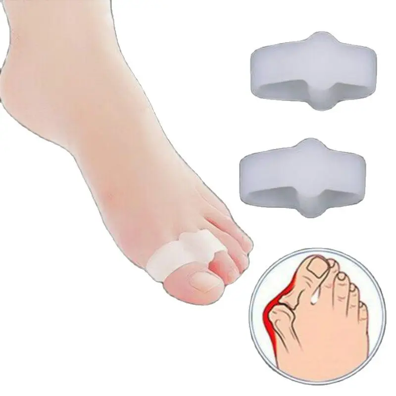 2/4 pares acessório silicone gel toe ferramenta separadores parte straighteners joint corrector alívio da dor cuidados com o pé