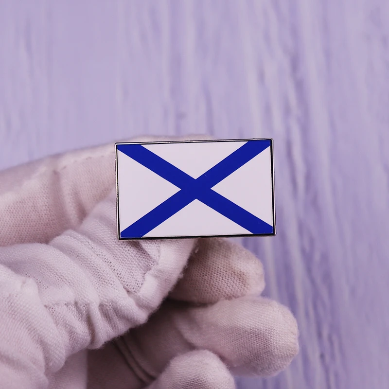 Insignia de la bandera de la marina soviética del ejército ruso, banderas del Cuerpo de Marines militares, Pin de Saint James