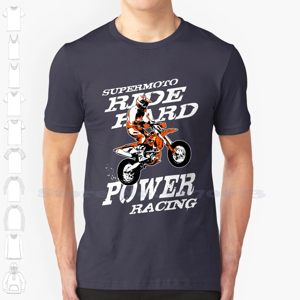 Supermoto-Supermotard 100% Pure Cotton T-Shirt Supermoto Supermotard Motocross Moto Cross Supercross Enduro Motorcyclist