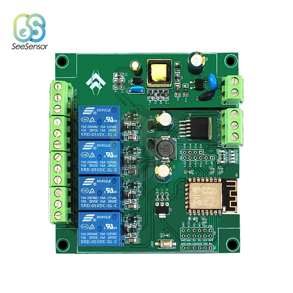 DC 5V ESP8266 ESP-12F ESP12F 4 Channel WiFi Relay Module 4-Channel Relay Module For Smart Home Phone APP Controller