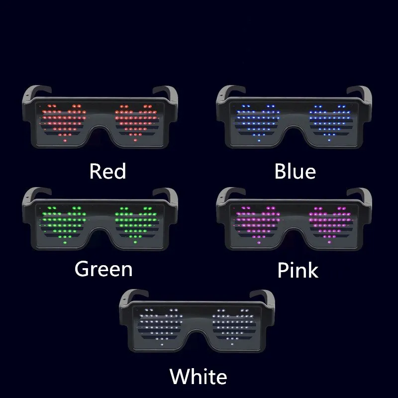 LED light-emitting dynamic glasses Luminous glasses Stage party performance props Party birthday gift props Disco