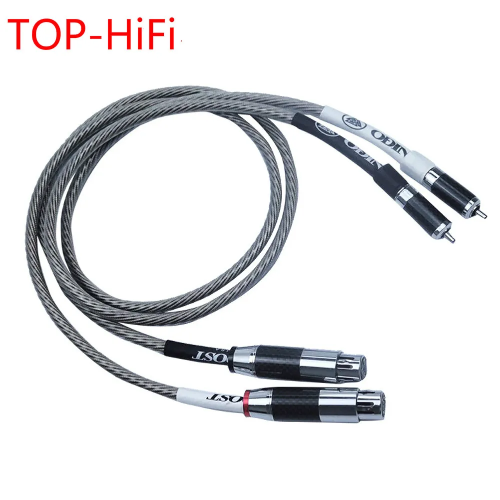 

TOP-HiFi Pair Single Crystal Silver Nordost Odin RCA Male to 3pin XLR Balanced Reference Interconnect with Carbon Fiber P-g