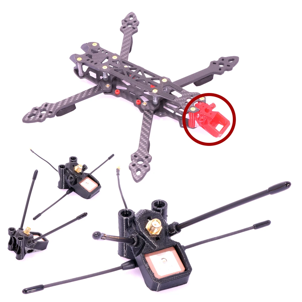 Mark4 HD Frame RC Drone 3D Printed TPU Parts BN-180/BN-220 GPS TBS Crossfire Immortal T V2 Antenna mount mounting Seat Holder