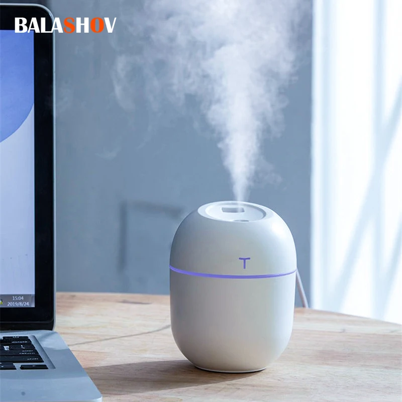 220ML Mini Portable Air Humidifier LED Lamp USB Essential Oil Diffuser Car Purifier Aroma Anion Mist Maker With Romantic Light