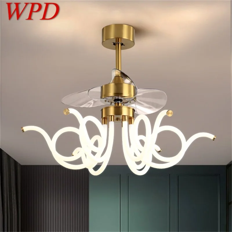 

WPD Postmodern Ceiling Fan Light with Remote Control LED Contemporary Lighting for Home Dining Room