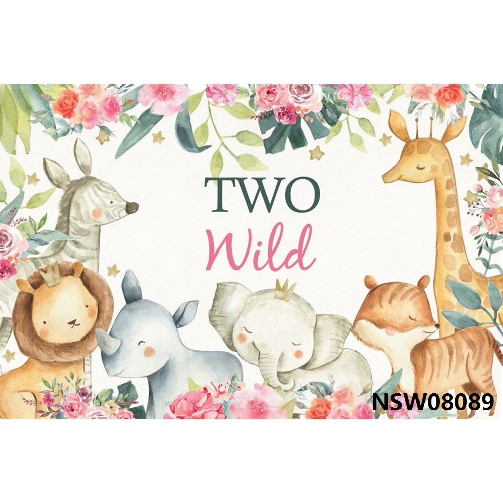 Nitree Rừng Nhiệt Đới Rừng Động Vật Hoang Dã Safari Đảng Sơ Sinh Cho Bé 1st Sinh Nhật Phông Nền Vinyl Nền Chụp Ảnh 24