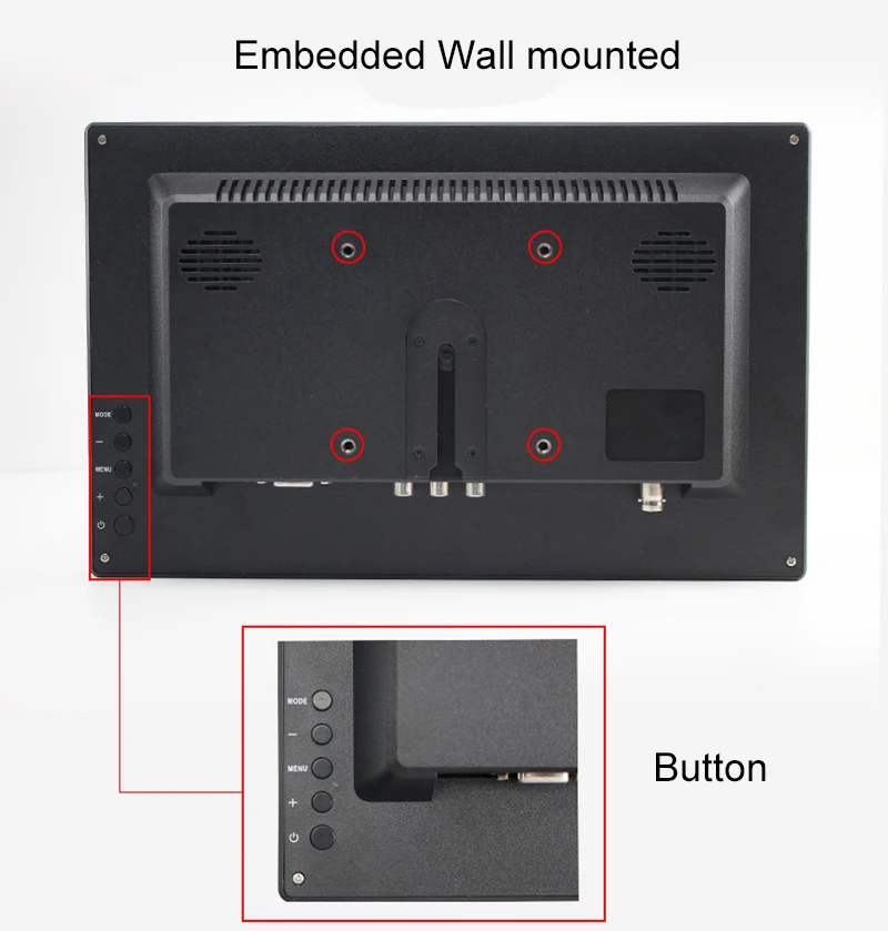 Monitor LED portátil de 11,6 pulgadas, pantalla HD de 1366x768, Compatible con HDMI, VGA, AV, BNC, TV para PS4, XBOX, Switch