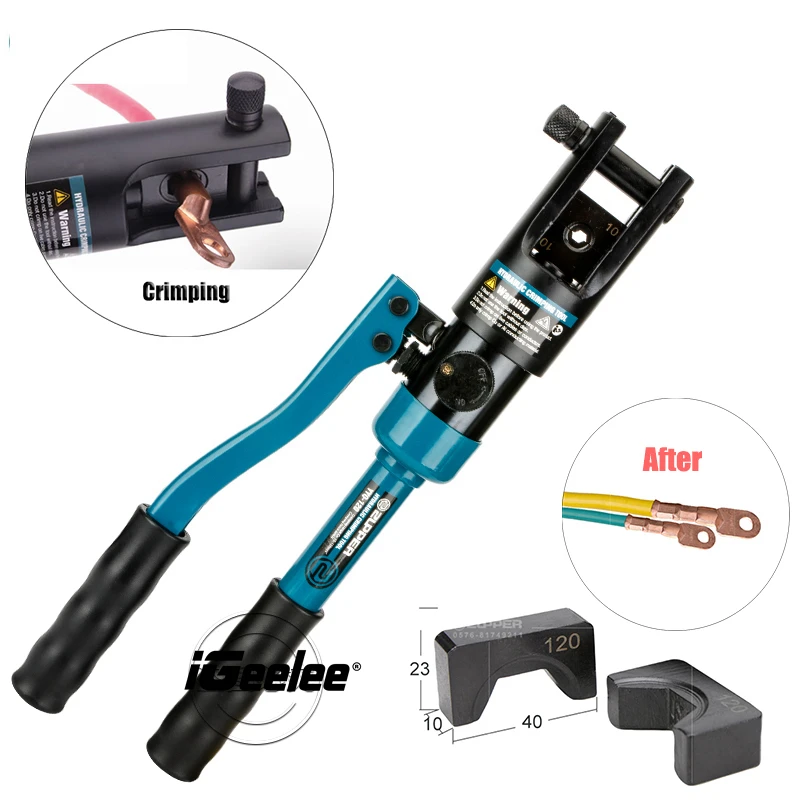 Zupper Hydraulic Crimping plier YYQ-120 Hexagon Crimping Tool Electric Range 10-120mm2 for lugs CE proved with top quality