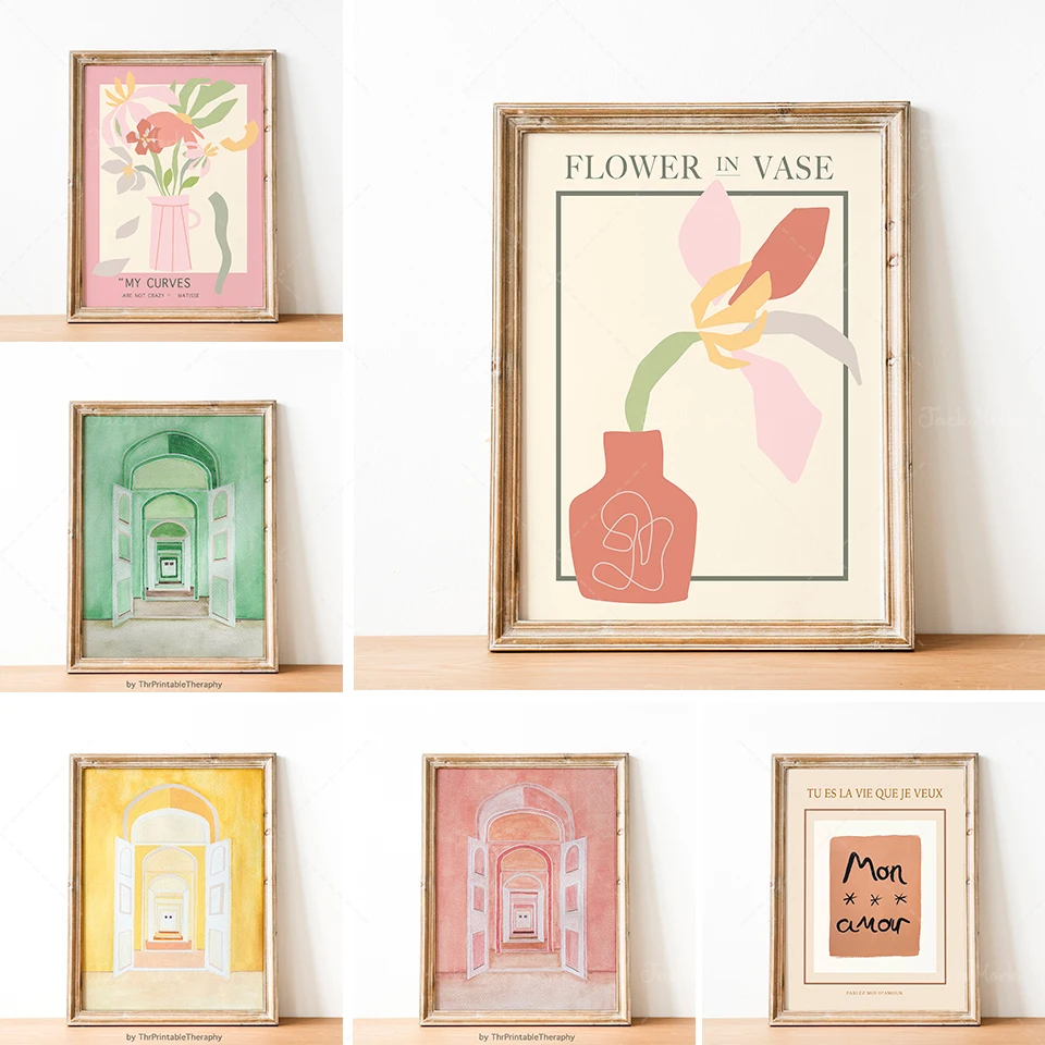 Terracotta Wall Art, Moroccan Decor, Matisse Poster, Mid Century Modern Art, Above Bed Art, Moroccan Art, Mid Century Poster