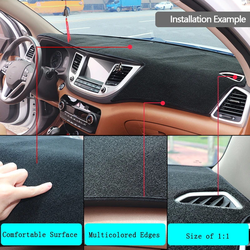 for Hyundai Elantra 2011 2012 2013 2014 2015 MD UD Avante Anti-Slip Mat Dashboard Cover Pad Sunshade Dashmat Anti-UV Accessories