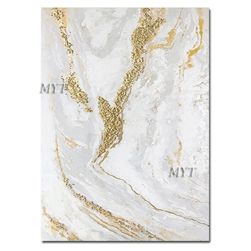 Abstract Painting Gold Three-dimensional Decorative Painting Canvas Hand-painted 100% Bezel-less, Home Decoration Wall Canvas