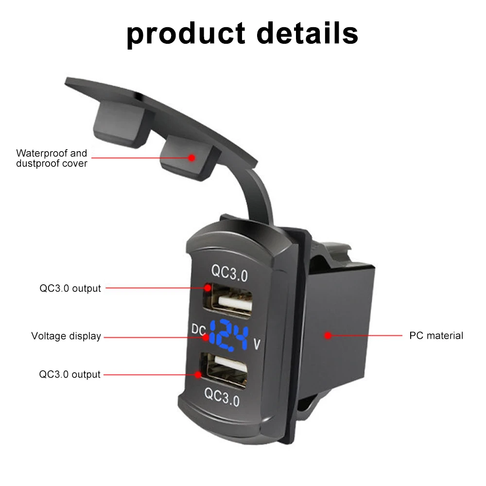 5V Universal Car Charger Waterproof Dual USB Auto Dustproof Adapter Ports Voltage Phone Charger For Iphone Xiaomi Redmi Samsung