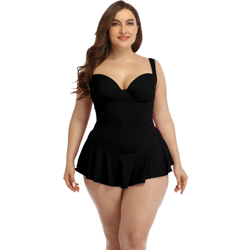 

Tankini 2021 One Piece Plus Size Swimsuit Women High Waist Swimwear Female Bathing Suit Beach Bathers maillot de bain fille