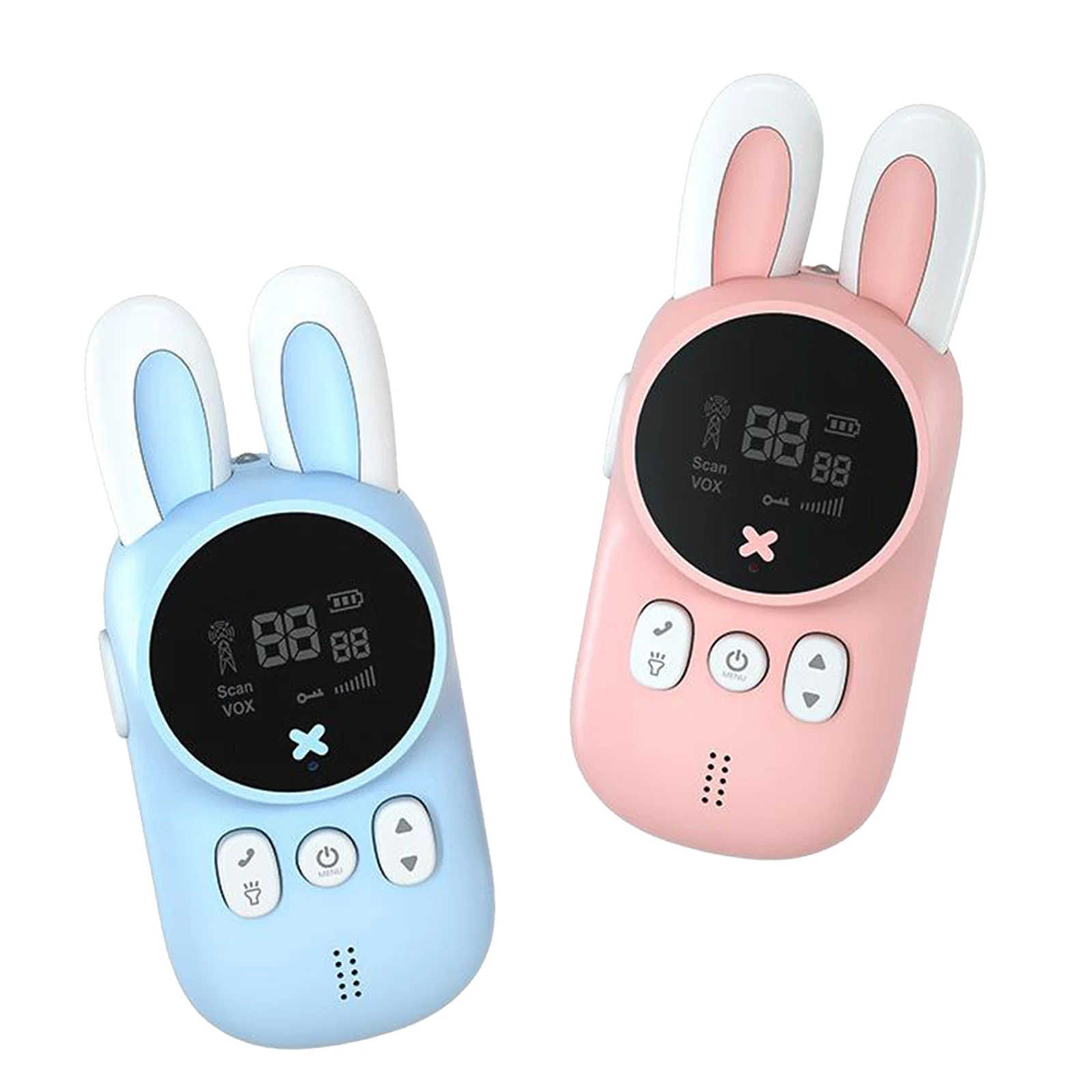 2 Pack Children\'s Walkie Talkie Two-Way 3KM Wireless Set Mini Toys Handheld Radio Lanyard Interphone Transceiver Birthday Gift