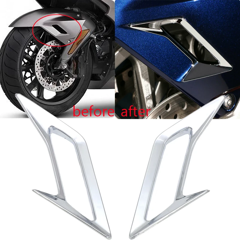 

for HONDA Goldwing GL1800 2018-2020 Front and Rear Fender Vent Trim Kit In Case Chrome