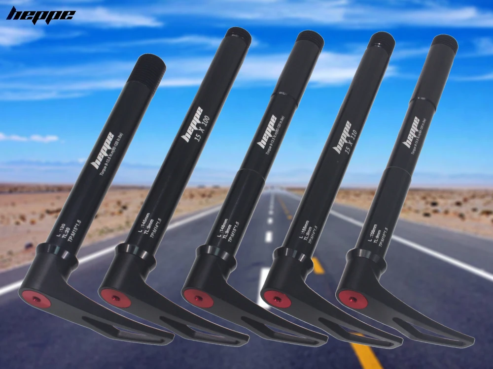 HEPPE Fahrrad Steckachse Vorderradgabel Welle Spieß 15x100 15x110 MTB Rennrad Schnellspanner M15xP1,5 Gewindesteigung Fahrradteile – Detail 8