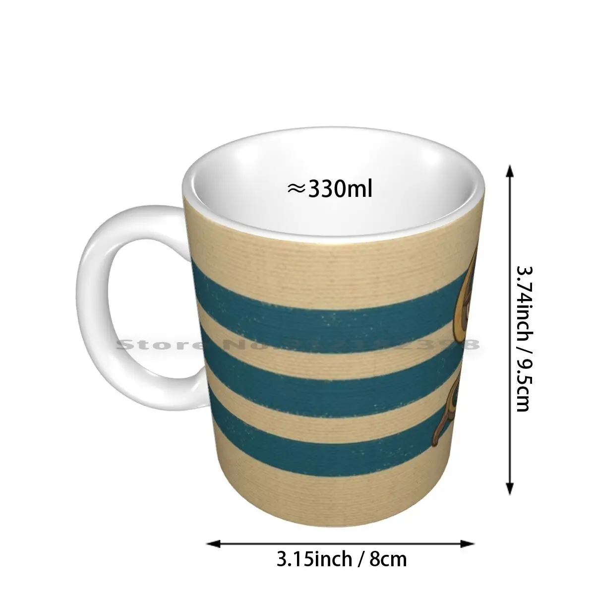 Society Of Explorers And Adventurers Blue Stripes Ceramic Mugs Coffee Cups Milk Tea Mug Sea Society Of Explorers And