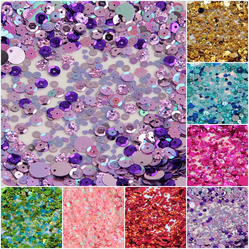 Paillettes Multi Size Mix Flat Cup Round Pvc Confetti Loose Sequins For Home Party Wedding Decor Embellishment DIY Accessories