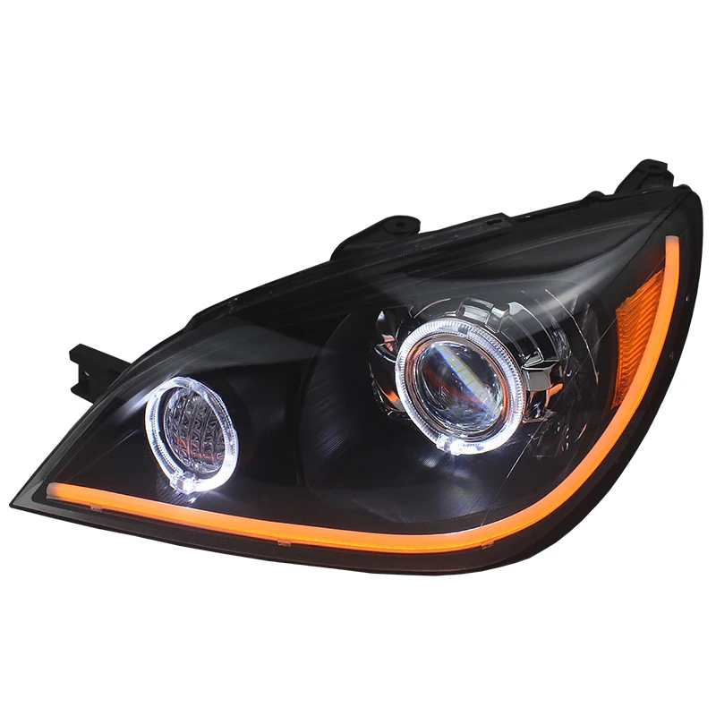 LED Xenon Headlight for Mitsubishi Lancer Angel Eye DRL Daytime Running Light With Projector Lens