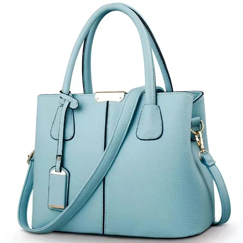 Sac à main en cuir souple pour femmes, blanc, élégant, Sac à bandoulière, fourre-tout, mode féminine, poche, poignée supérieure