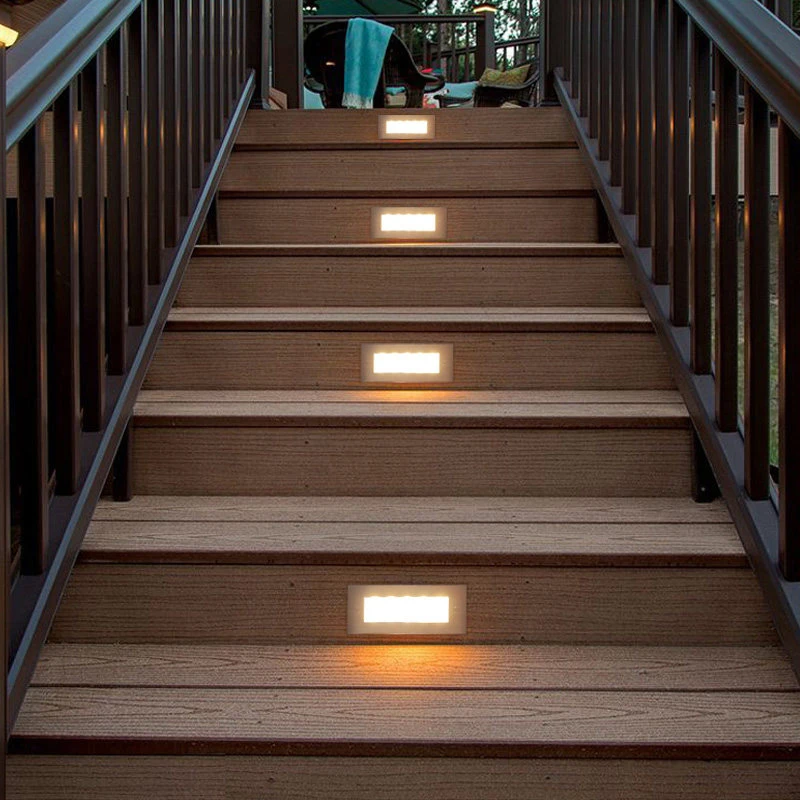 LED Deck Step Light 3W 4W Underground Lamp Recessed Stair Paitio Inground Spot Light Floor Garden Landscape Wall Outdoor Lightin