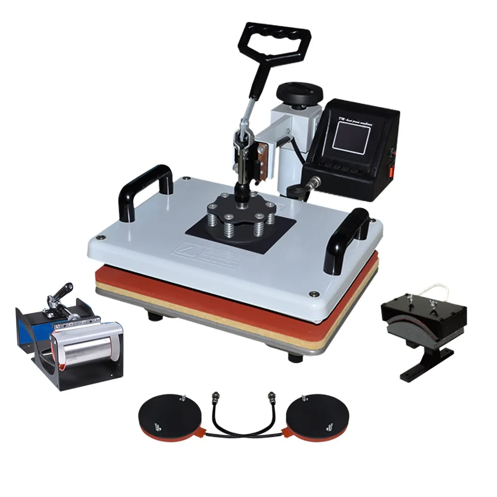 Freesub Lowest price t shirt printing machine 5 in 1 heat press machine for sale